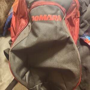 DeMarini Voodoo Junior Baseball Softball Equipment Backpack Red and Black